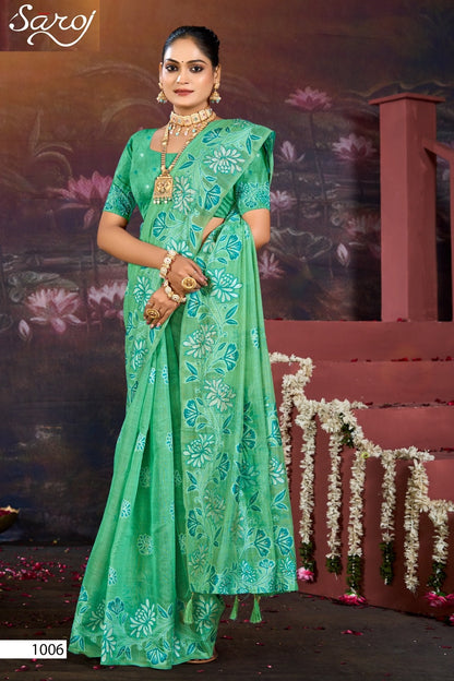 Saanjh Linen Saroski Vol 1 Saroj Sarees Wholesale Price