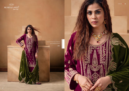Saanjh Mumtaz Arts Crush Velvet Suits Wholesale Price
