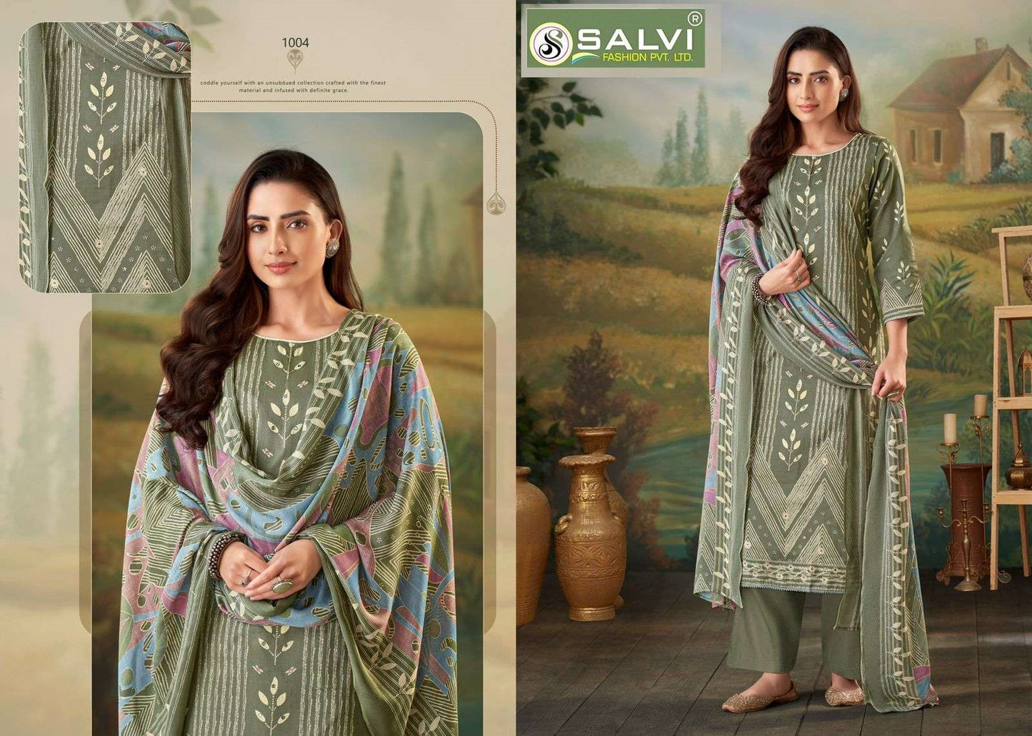 Saanjh Salvi Fashion Jaam Silk Plazzo Style Suits Exporter Gujarat