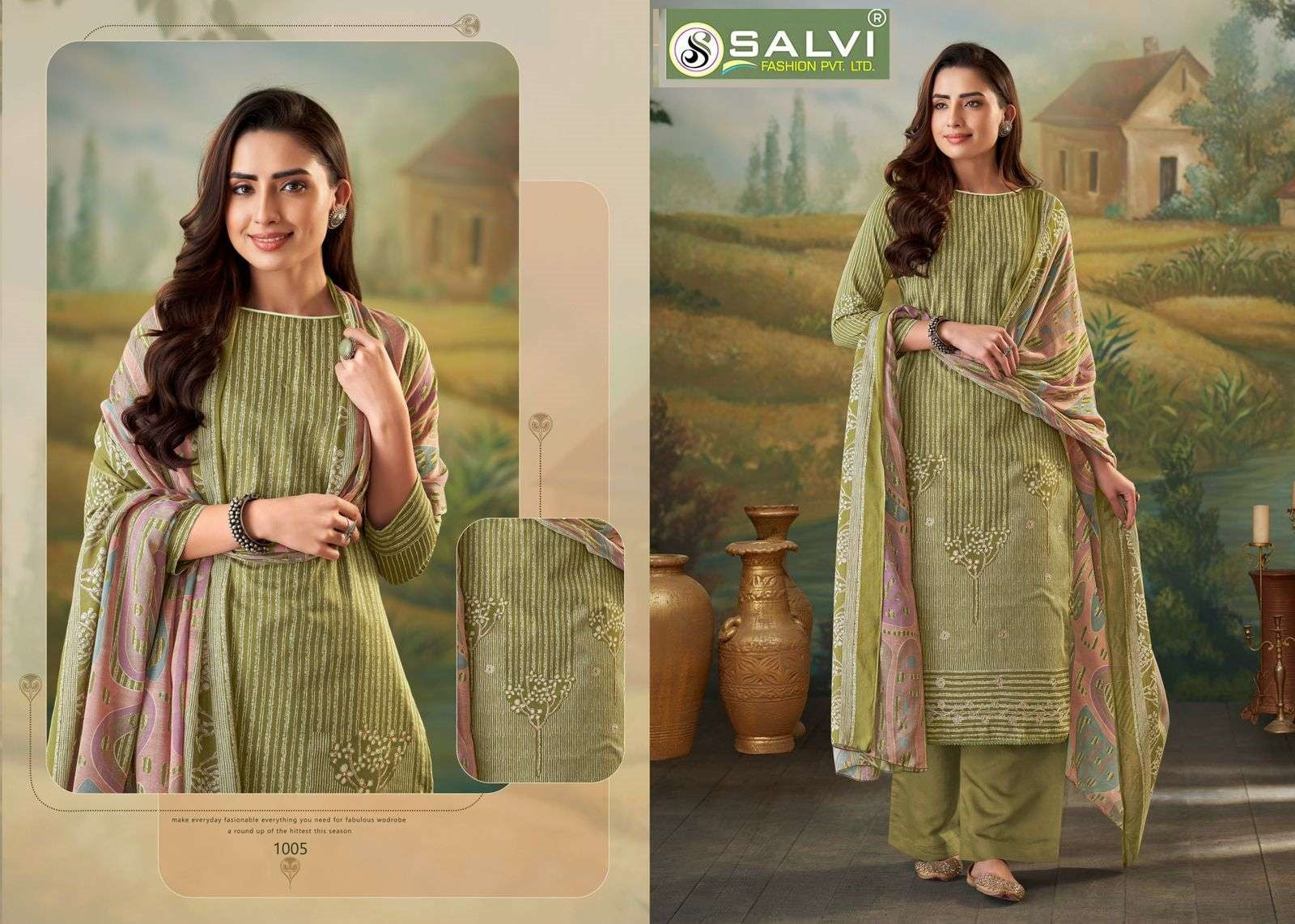 Saanjh Salvi Fashion Jaam Silk Plazzo Style Suits Exporter Gujarat