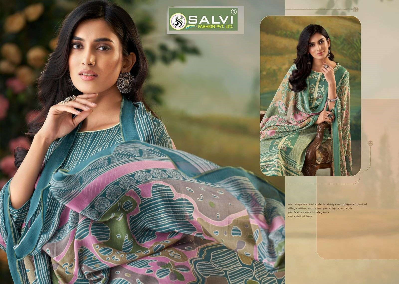 Saanjh Salvi Fashion Jaam Silk Plazzo Style Suits Exporter Gujarat