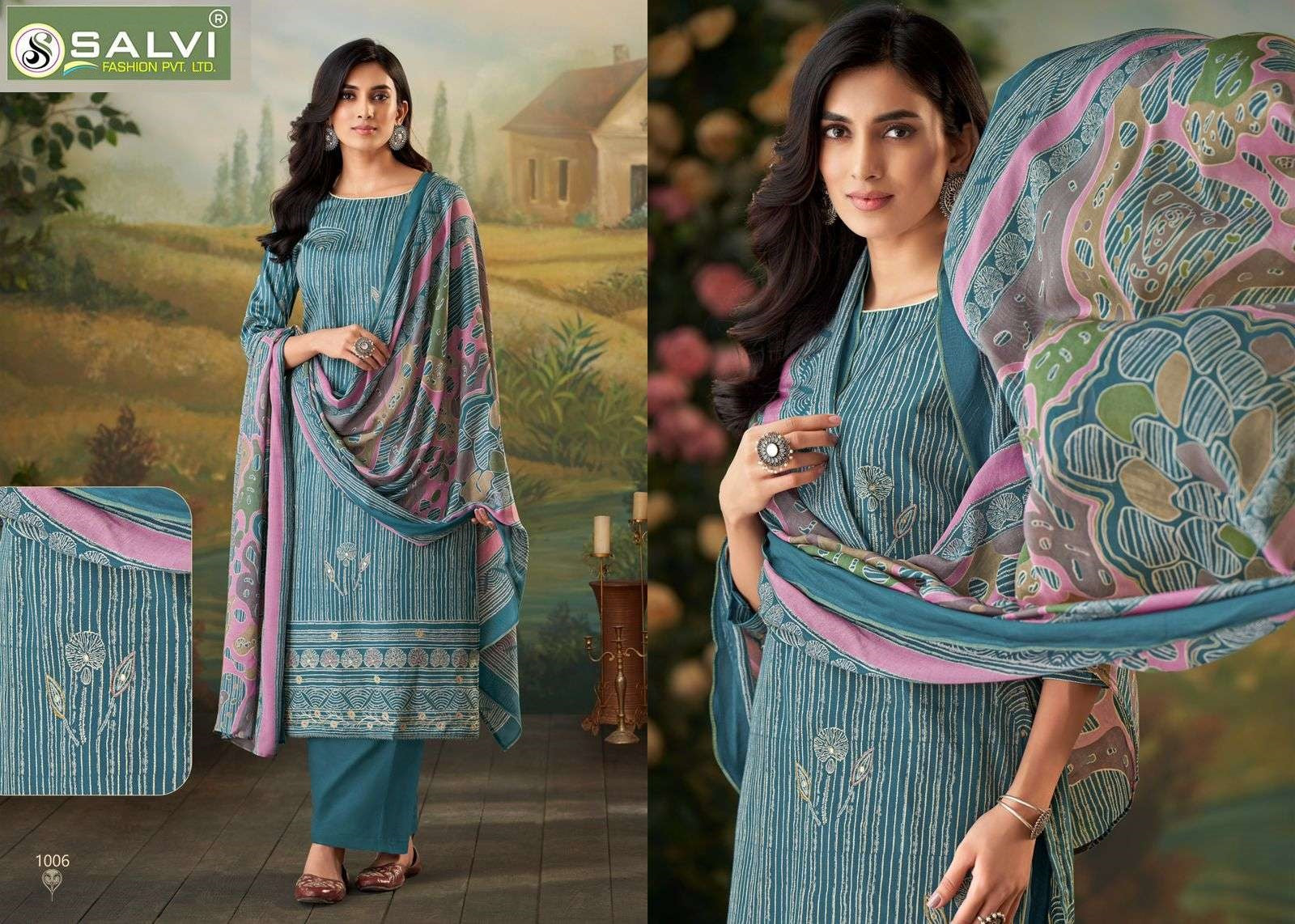 Saanjh Salvi Fashion Jaam Silk Plazzo Style Suits Exporter Gujarat