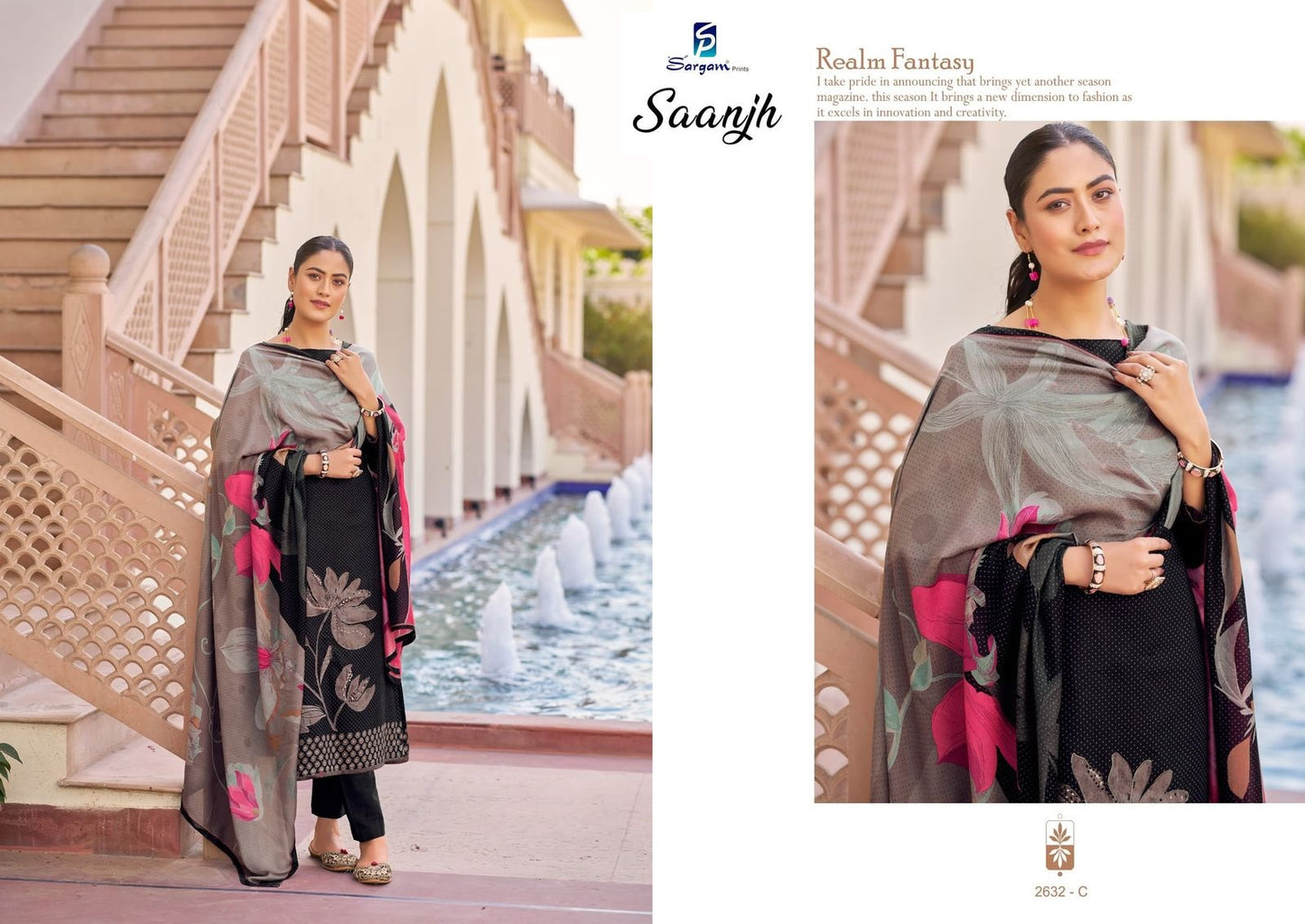 Saanjh Sargam Prints Pure Jam Pant Style Suits Manufacturer India