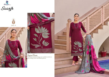 Saanjh Sargam Prints Pure Jam Pant Style Suits Manufacturer India