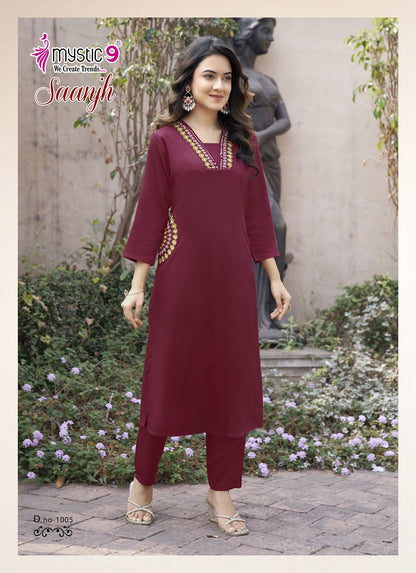 Saanjh Vol 1 Mystic 9 Gaji Silk Co Ord Set Exporter India