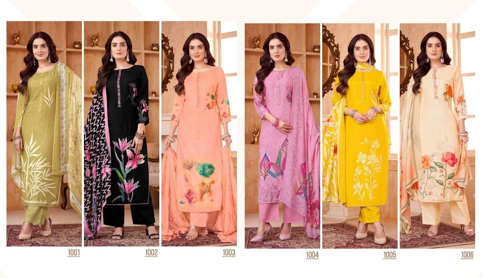 Saanvi Digital Salvi Fashion Muslin Silk Pant Style Suits Supplier