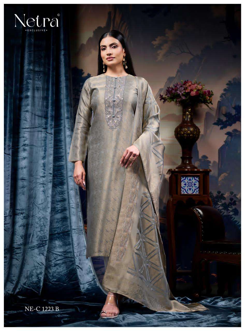 Saanvi Netra Bemberg Pant Style Suits Manufacturer India