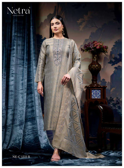 Saanvi Netra Bemberg Pant Style Suits Manufacturer India