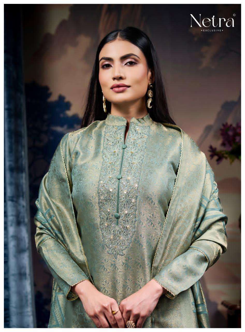Saanvi Netra Bemberg Pant Style Suits Manufacturer India