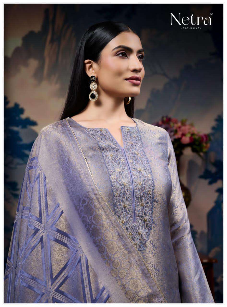 Saanvi Netra Bemberg Pant Style Suits Manufacturer India