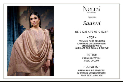 Saanvi Netra Bemberg Pant Style Suits Manufacturer India
