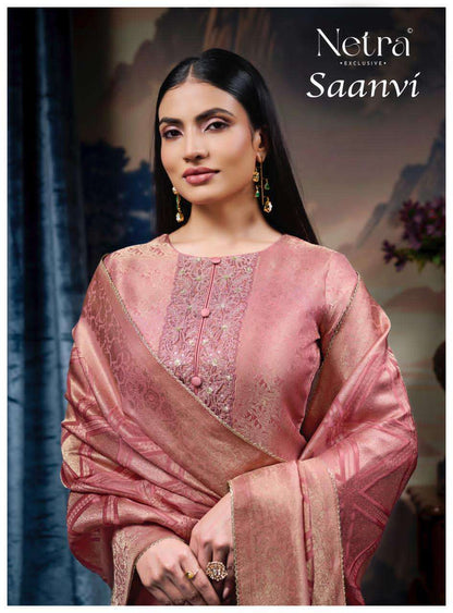 Saanvi Netra Bemberg Pant Style Suits Manufacturer India