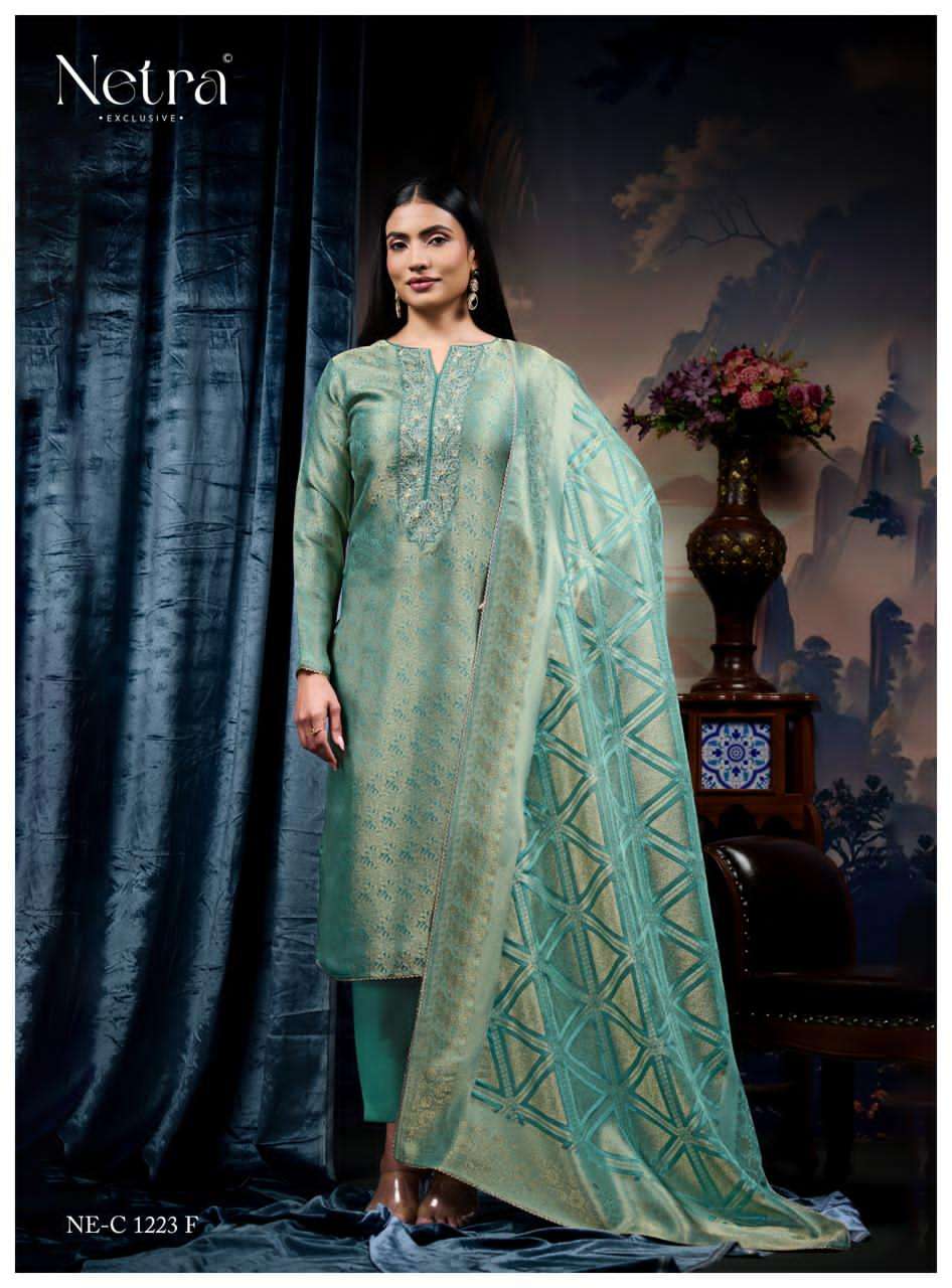 Saanvi Netra Bemberg Pant Style Suits Manufacturer India