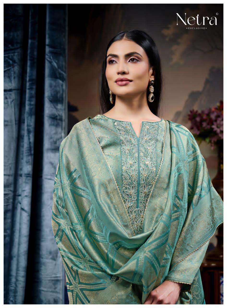 Saanvi Netra Bemberg Pant Style Suits Manufacturer India