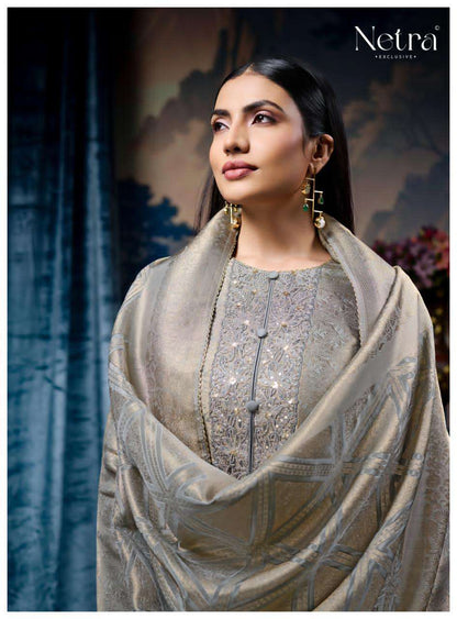 Saanvi Netra Bemberg Pant Style Suits Manufacturer India