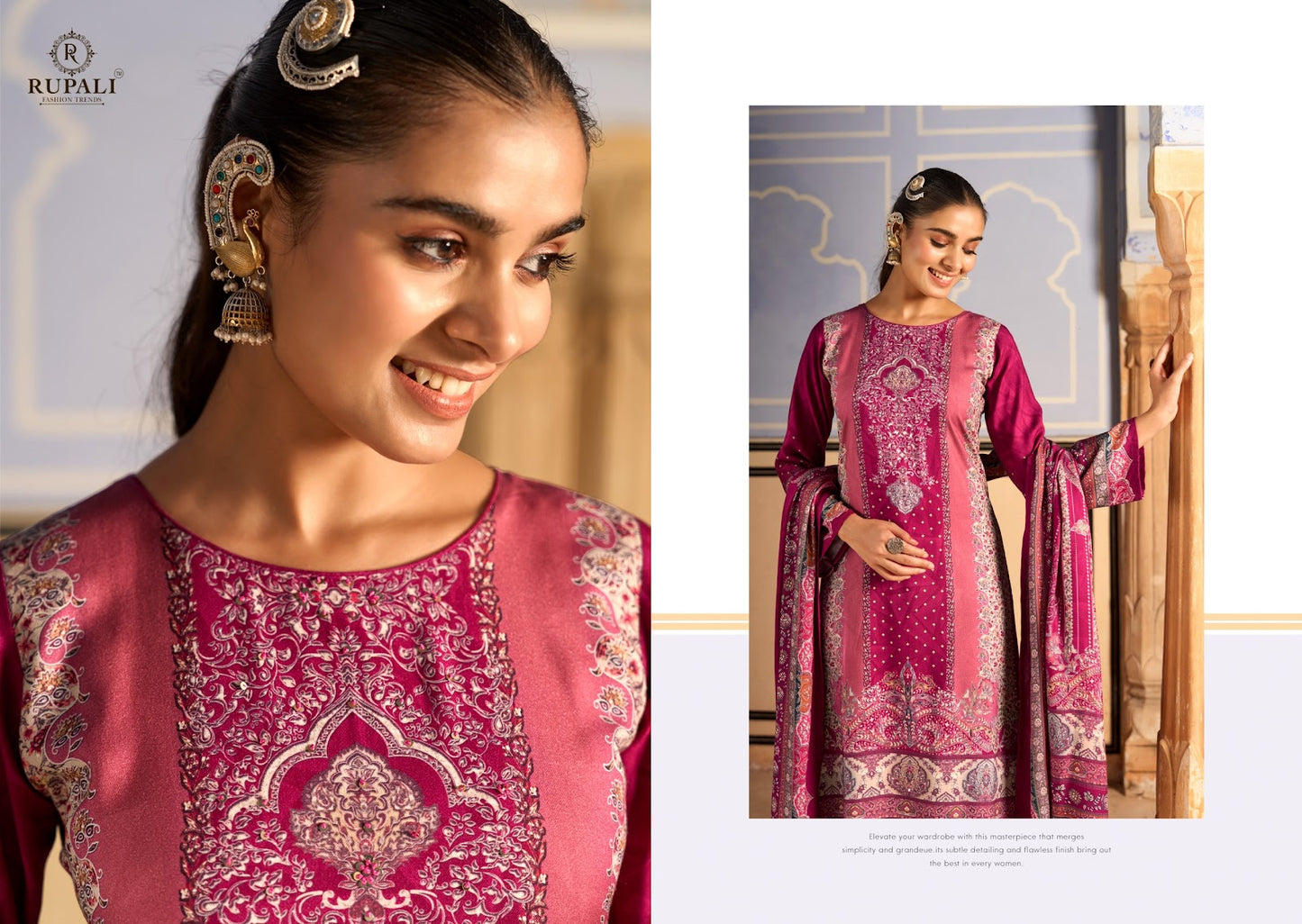 Saanvi Rupali Pashmina Suits Supplier India