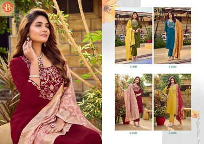 Saanvi Sbs Roman Silk Readymade Pant Style Suits Manufacturer Gujarat