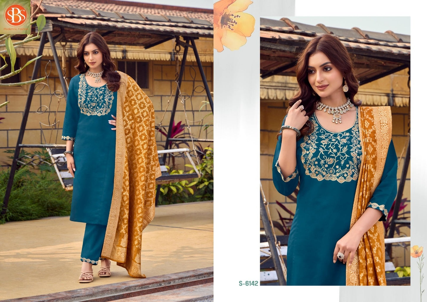 Saanvi Sbs Roman Silk Readymade Pant Style Suits Manufacturer Gujarat