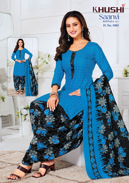 Saanvi Vol 1 Khushi Readymade Cotton Patiyala Suits Manufacturer Gujarat