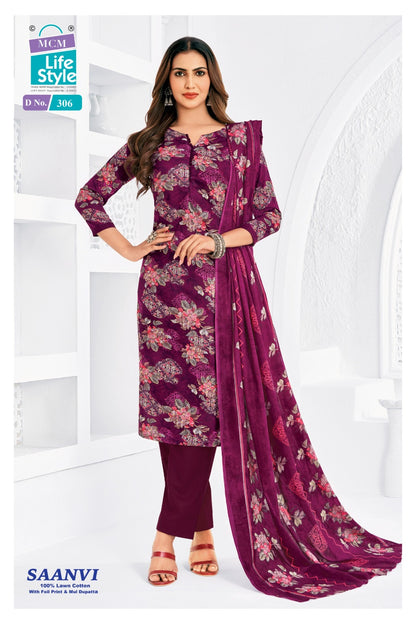 Saanvi Vol 3 Mcm Lifestyle Cotton Pant Style Suits Manufacturer Gujarat
