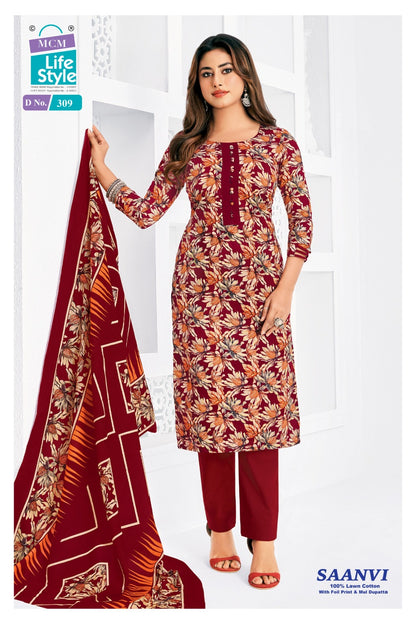 Saanvi Vol 3 Mcm Lifestyle Cotton Pant Style Suits Manufacturer Gujarat