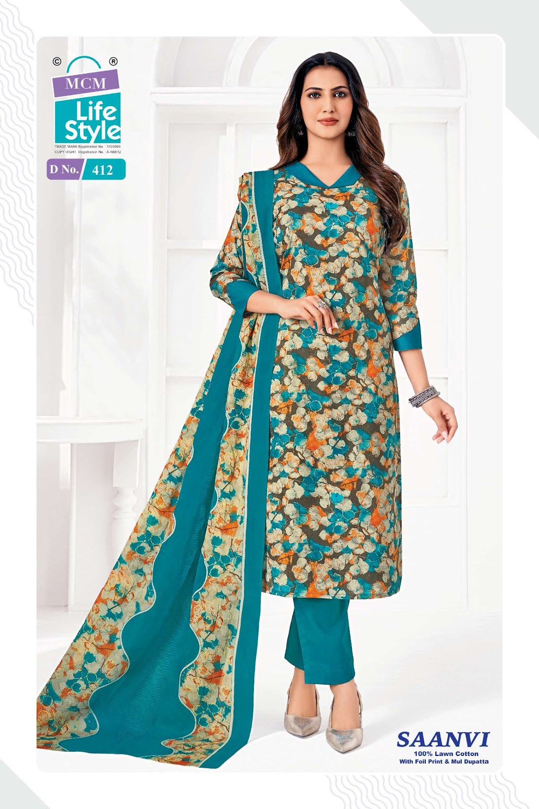 Saanvi Vol 4 Mcm Lifestyle Lawn Cotton Karachi Salwar Suits Wholesaler Gujarat
