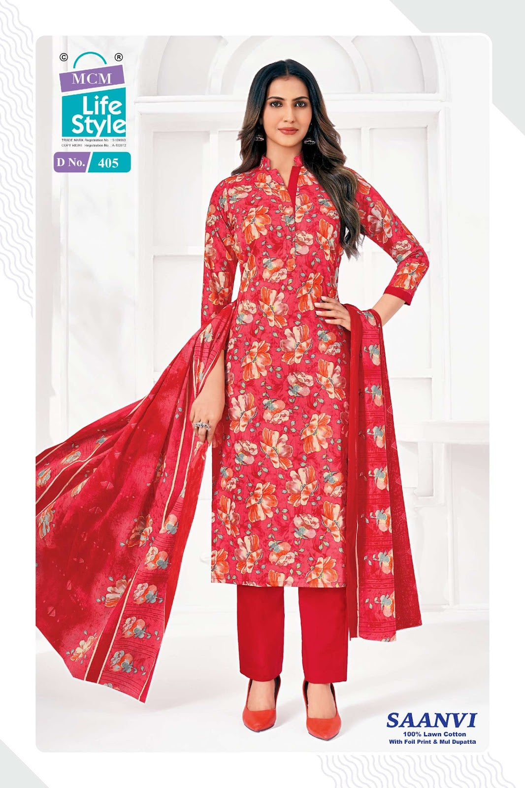 Saanvi Vol 4 Mcm Lifestyle Lawn Cotton Karachi Salwar Suits Wholesaler Gujarat