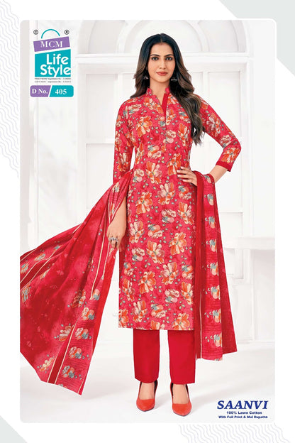 Saanvi Vol 4 Mcm Lifestyle Lawn Cotton Karachi Salwar Suits Wholesaler Gujarat