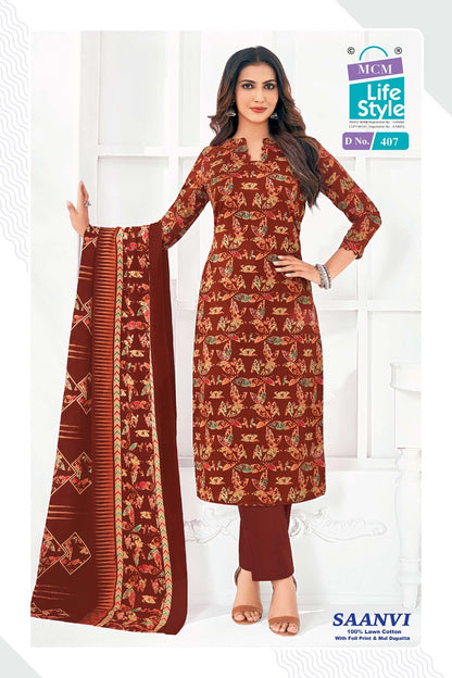 Saanvi Vol 4 Mcm Lifestyle Lawn Cotton Karachi Salwar Suits Wholesaler Gujarat