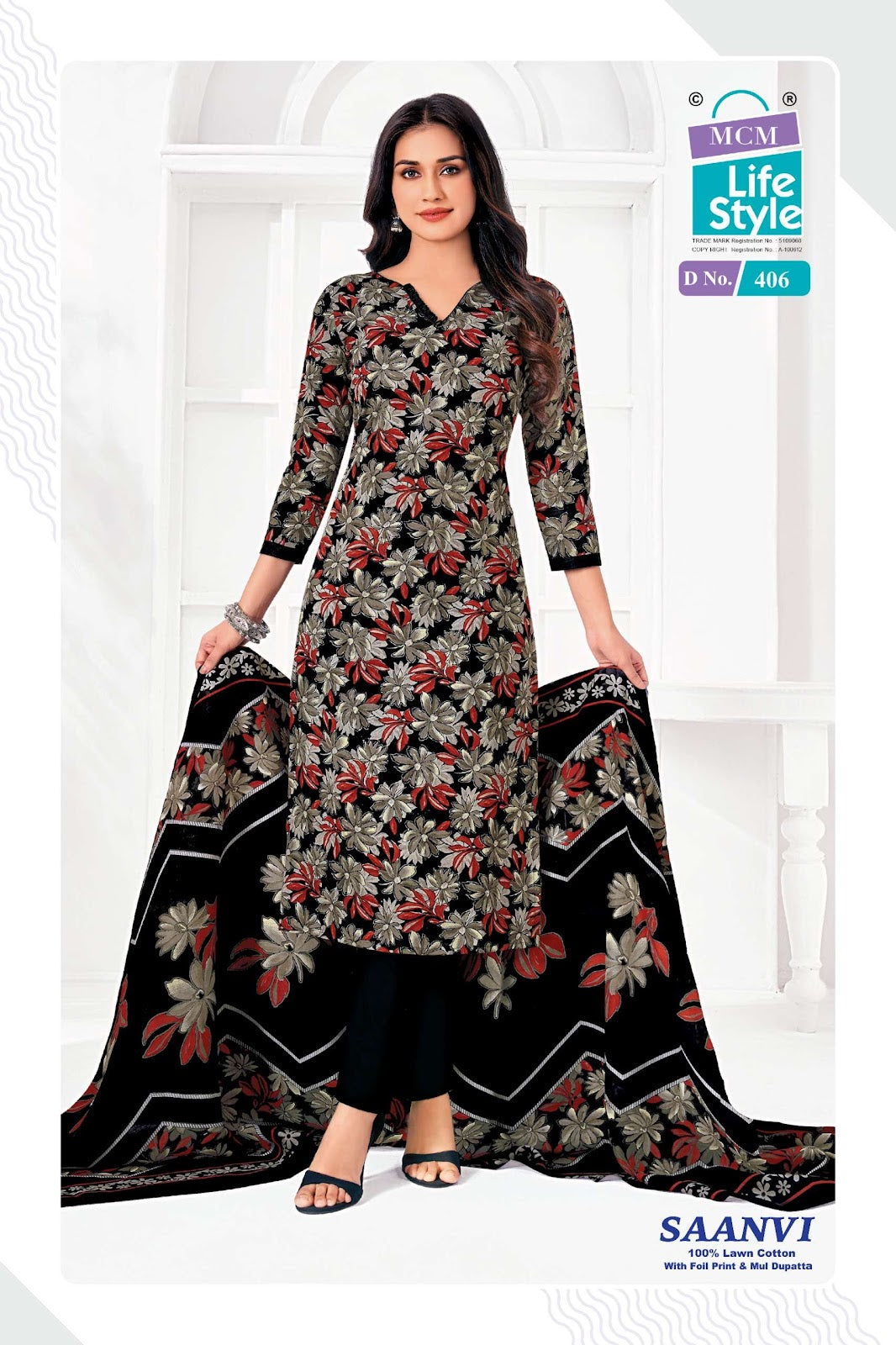 Saanvi Vol 4 Mcm Lifestyle Lawn Cotton Karachi Salwar Suits Wholesaler Gujarat