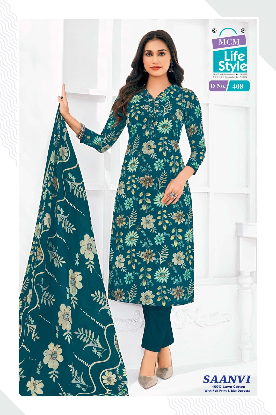 Saanvi Vol 4 Mcm Lifestyle Lawn Cotton Karachi Salwar Suits Wholesaler Gujarat