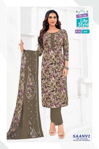 Saanvi Vol 4 Mcm Lifestyle Lawn Cotton Karachi Salwar Suits Wholesaler Gujarat