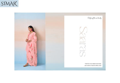 Saaras Simar Viscose Muslin Pant Style Suits Manufacturer India