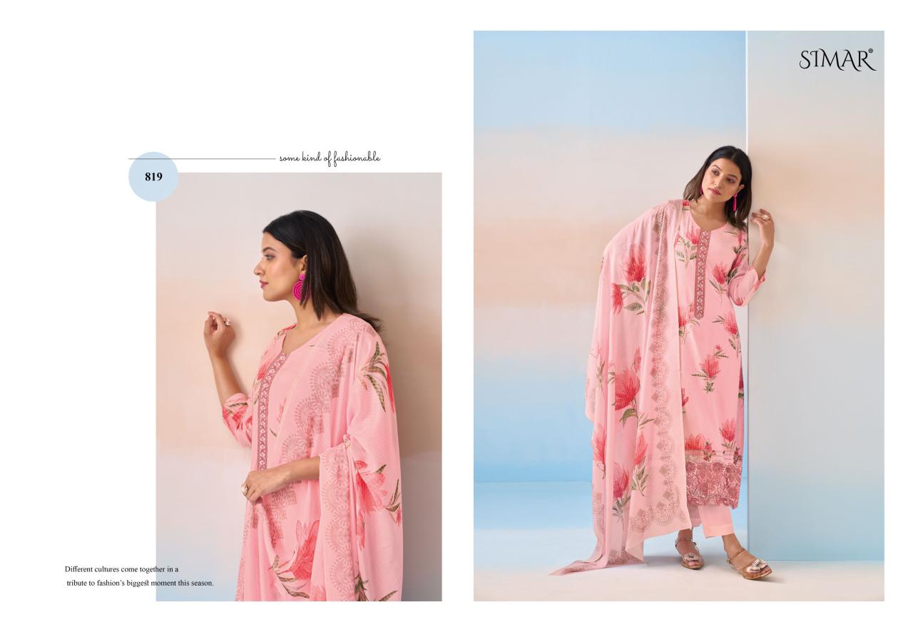 Saaras Simar Viscose Muslin Pant Style Suits Manufacturer India