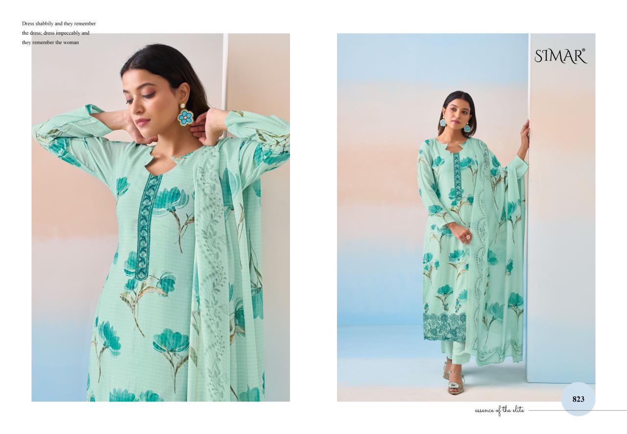 Saaras Simar Viscose Muslin Pant Style Suits Manufacturer India