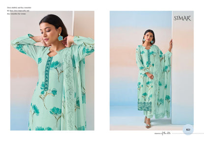 Saaras Simar Viscose Muslin Pant Style Suits Manufacturer India