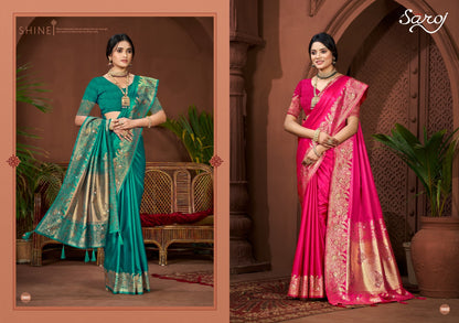 Saarina Satin Saroski Vol 1 Saroj Sarees Exporter India