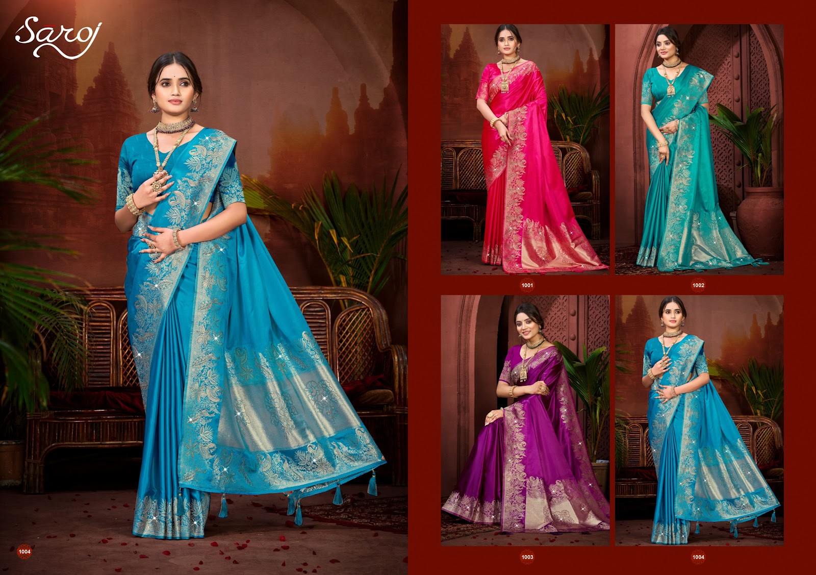 Saarina Satin Saroski Vol 2 Saroj Sarees Wholesaler India