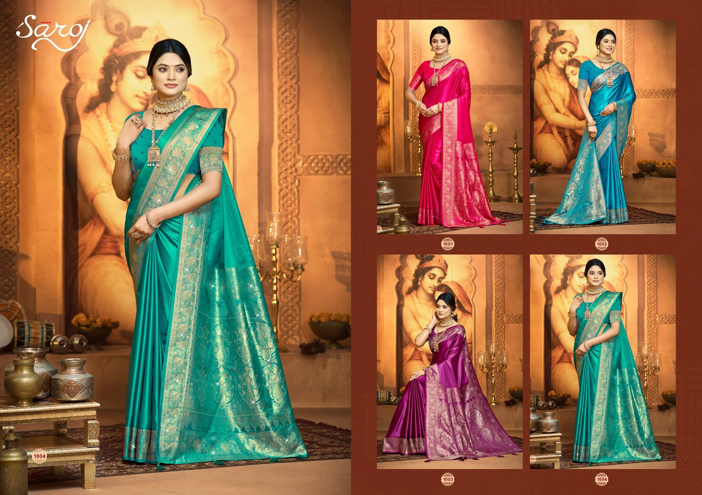 Saarina Satin Saroski Vol 3 Saroj Sarees Wholesale Price