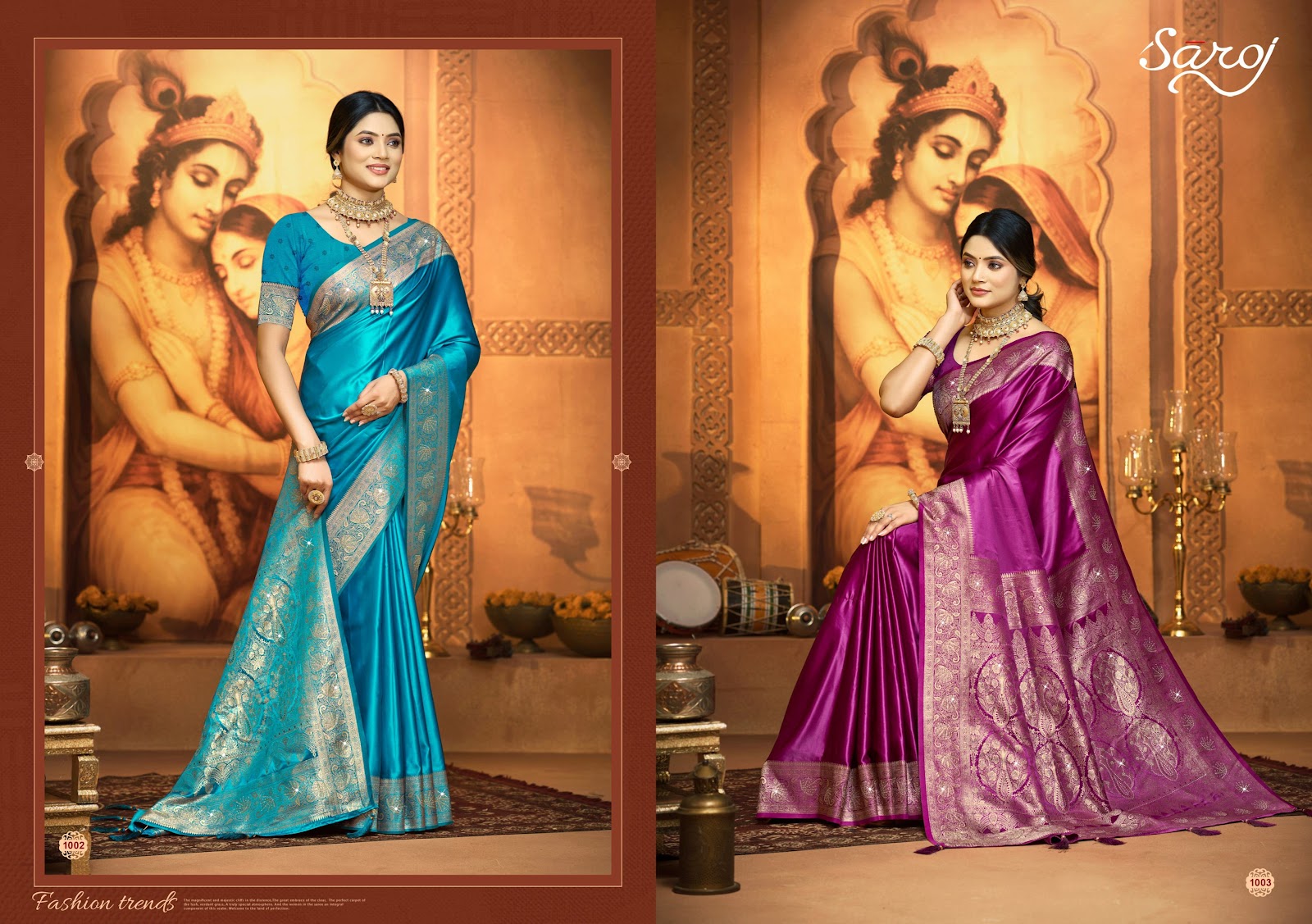 Saarina Satin Saroski Vol 3 Saroj Sarees Wholesale Price