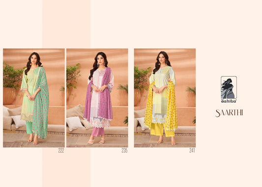 Saarthi Sahiba Cotton Lawn Plazzo Style Suits Exporter Gujarat