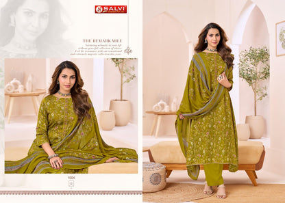 Saarvi Salvi Fashion Jam Silk Pant Style Suits Manufacturer India