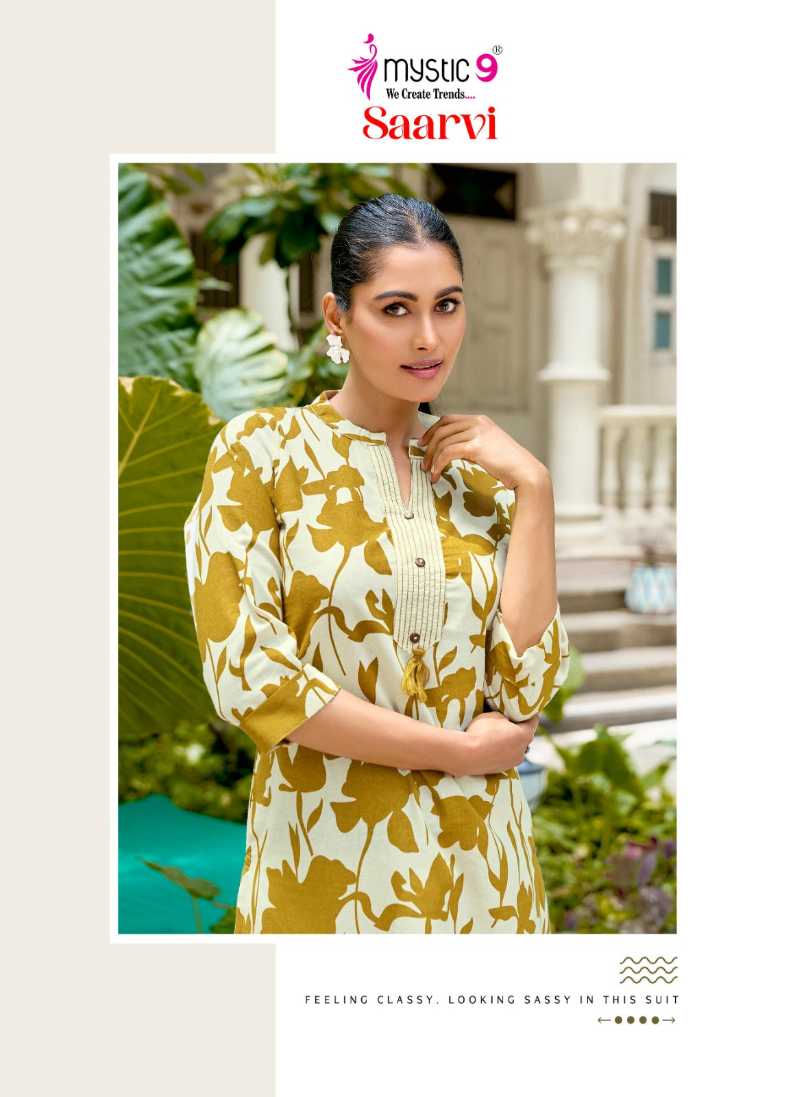 Saarvi Vol 2 Mystic 9 Cotton Kurti Pant Set Exporter India