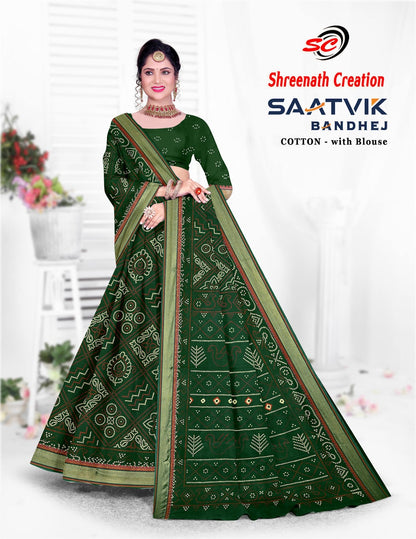Saatvik Bandhej Sc Cotton Sarees Exporter