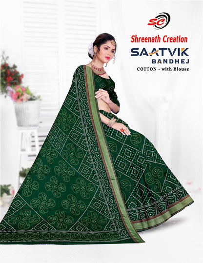 Saatvik Bandhej Sc Cotton Sarees Exporter