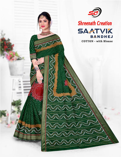Saatvik Bandhej Sc Cotton Sarees Exporter