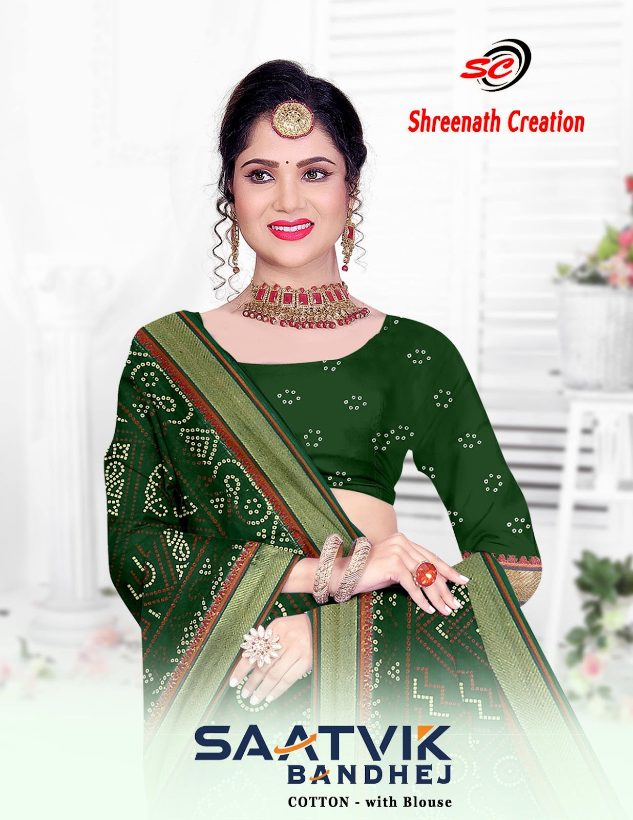 Saatvik Bandhej Sc Cotton Sarees Exporter
