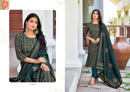 Saatvika Sbs Tussar Silk Readymade Pant Style Suits Wholesaler India