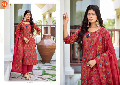 Saatvika Sbs Tussar Silk Readymade Pant Style Suits Wholesaler India