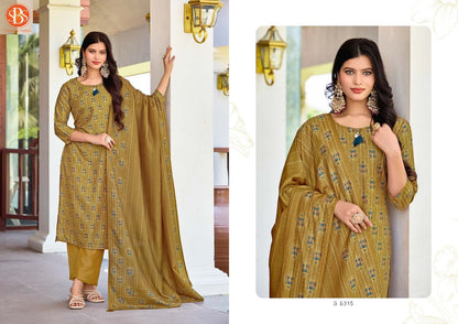Saatvika Sbs Tussar Silk Readymade Pant Style Suits Wholesaler India